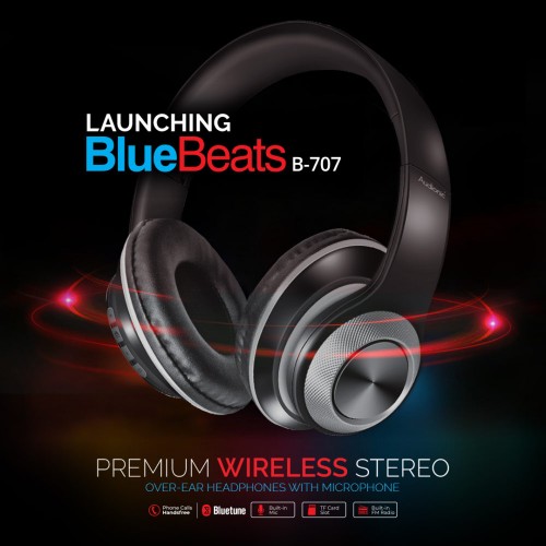  Audionic Blue Beats B-707 Original Wireless Bluetooth Headphone 